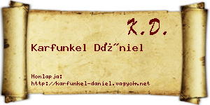 Karfunkel Dániel névjegykártya